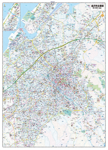 都市地図石川県 金沢市 野々市・かほく市 津幡・内灘町