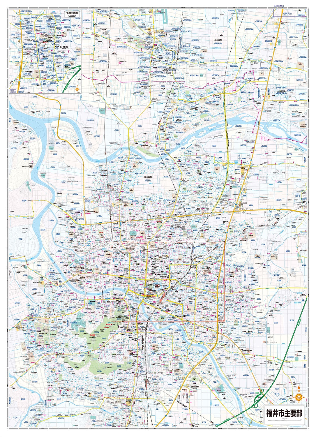 都市地図 福井県 福井市 坂井・あわら市  永平寺町