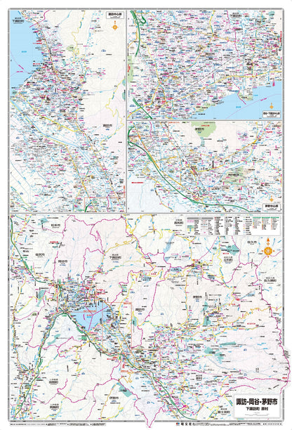 都市地図長野県 諏訪・岡谷・茅野市 下諏訪町 原村