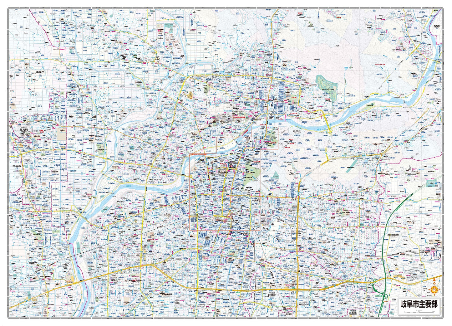 都市地図 岐阜県 岐阜市 瑞穂・本巣・山県市 岐南・笠松・北方・大野町