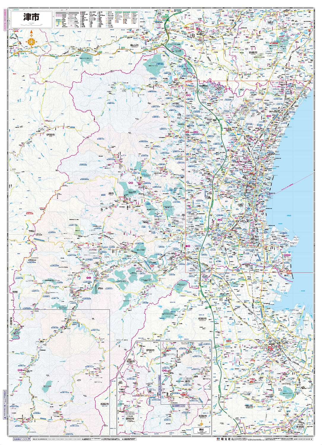 都市地図 三重県 津市