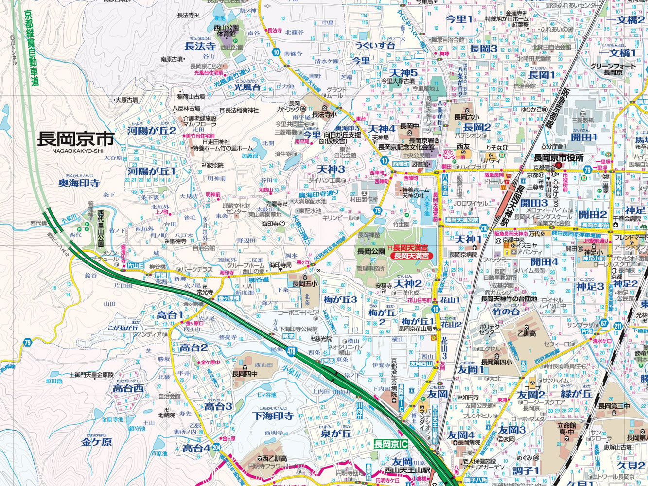 都市地図京都府 長岡京・向日市 大山崎・島本町 洛西ニュータウンの画像4