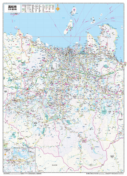 都市地図香川県 高松市 三木・綾川町 小豆島・土庄・直島町