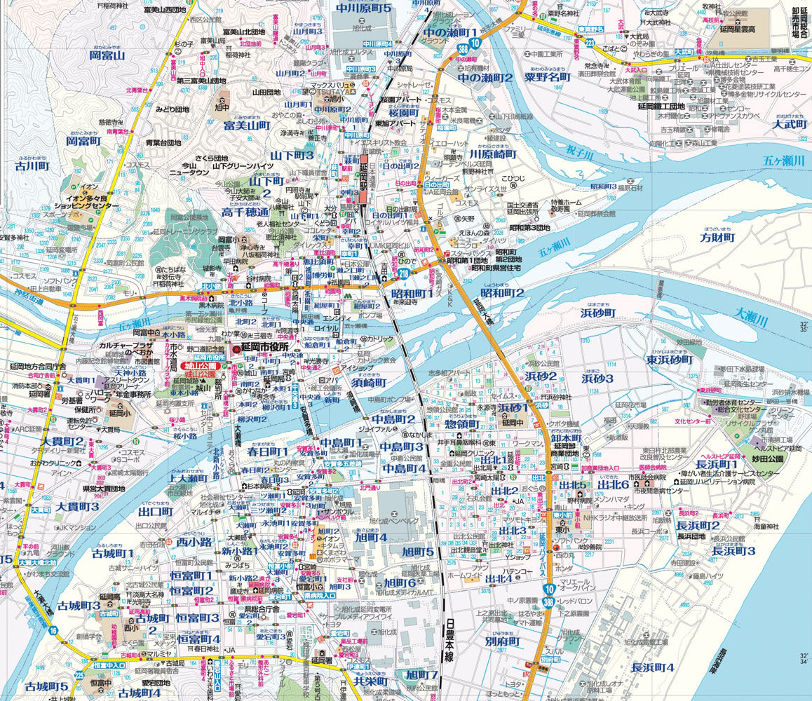 都市地図宮崎県 延岡・日向市 門川町