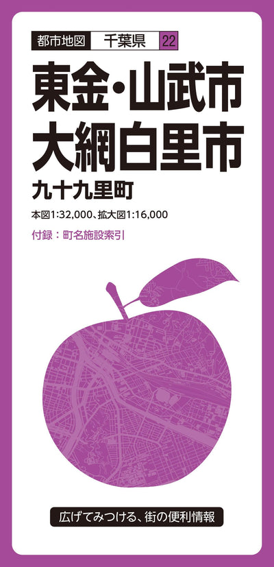 都市地図 千葉県 東金・山武・大網白里市 九十九里町