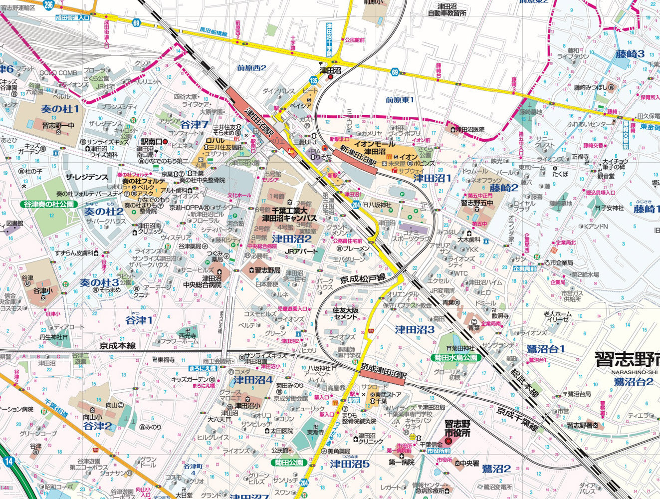 都市地図千葉県 習志野市の画像3