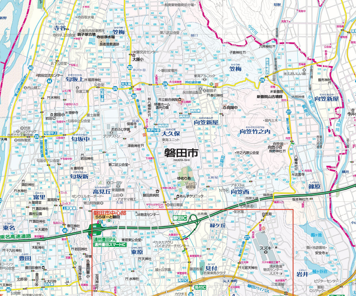 都市地図静岡県 磐田市