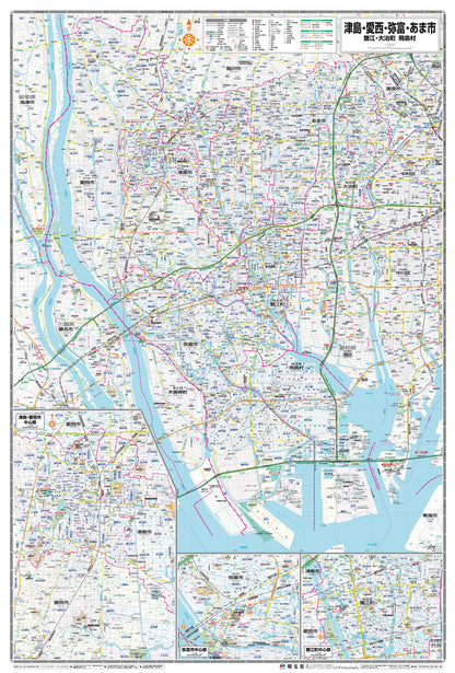 都市地図愛知県 津島・愛西・弥富・あま市 蟹江・大治町 飛島村の画像2