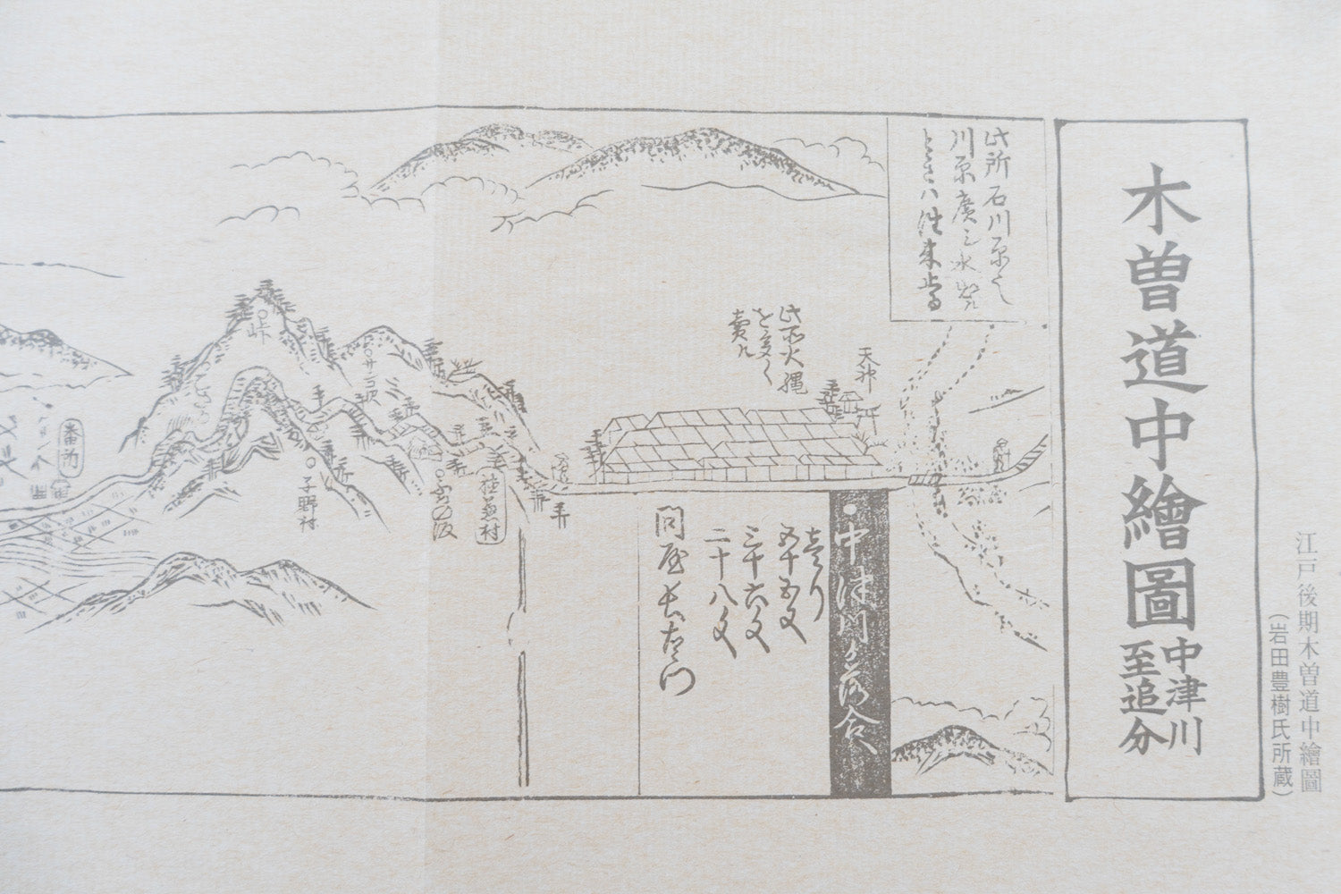 お取り寄せ＞ 復刻古地図 天和初年 木曾道中繪圖（木曽道中絵図