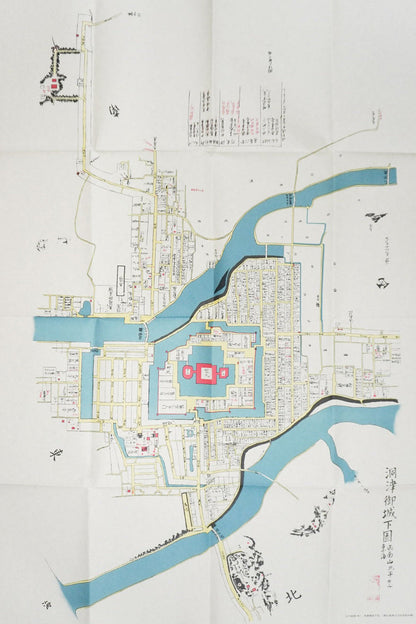 ＜お取り寄せ＞ 復刻古地図  江戸後期＜写＞ 洞津御城下繪圖（洞津御城下絵図 ）
