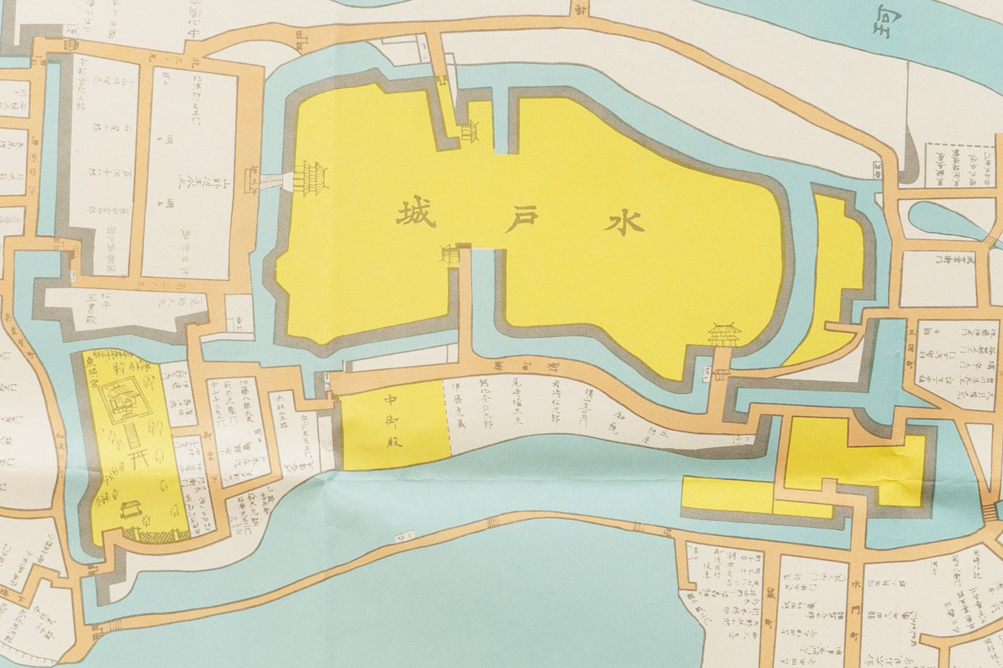 ＜お取り寄せ＞ 復刻古地図 水戸城下町絵図 水戸地図（徳川初期・天保時代2枚組）