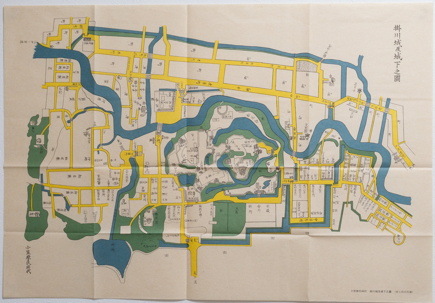＜お取り寄せ＞ 復刻古地図 掛川城及城下之圖 遠江掛川宿之図（小笠原氏時代・天保年間2枚組）