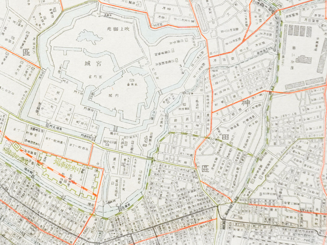 ＜お取り寄せ＞  復刻古地図 都会交通機関東京市街 新設鐵道敷設線路圖 全（都會交通機關東京市街 新設鐵道敷設線路圖 全）