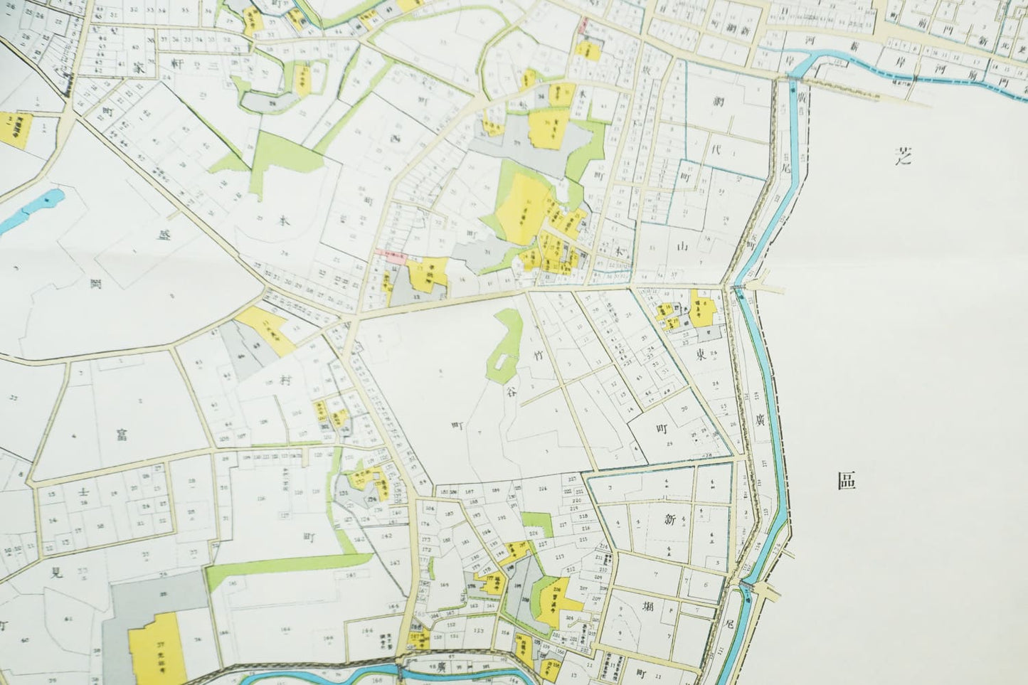 ＜お取り寄せ＞ 復刻古地図 明治40年 東京市15区 近傍34町村 番地界入　6.麻布区全図