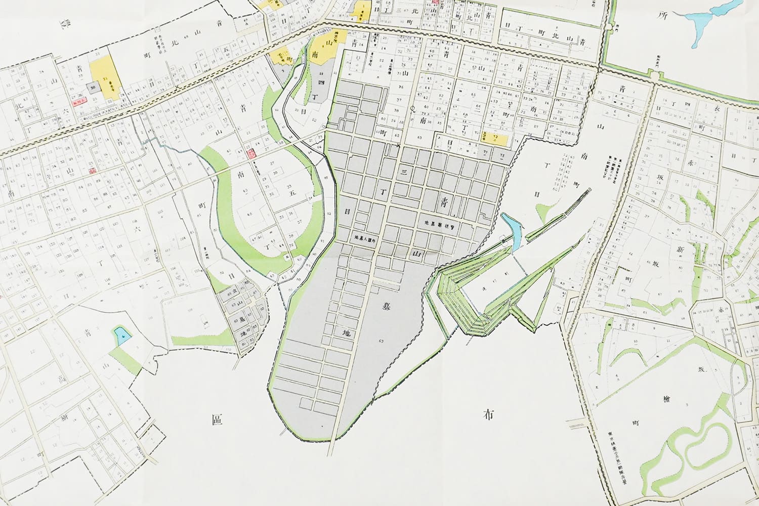 お取り寄せ＞ 復刻古地図 明治40年 東京市15区 近傍34町村 番地界入 7