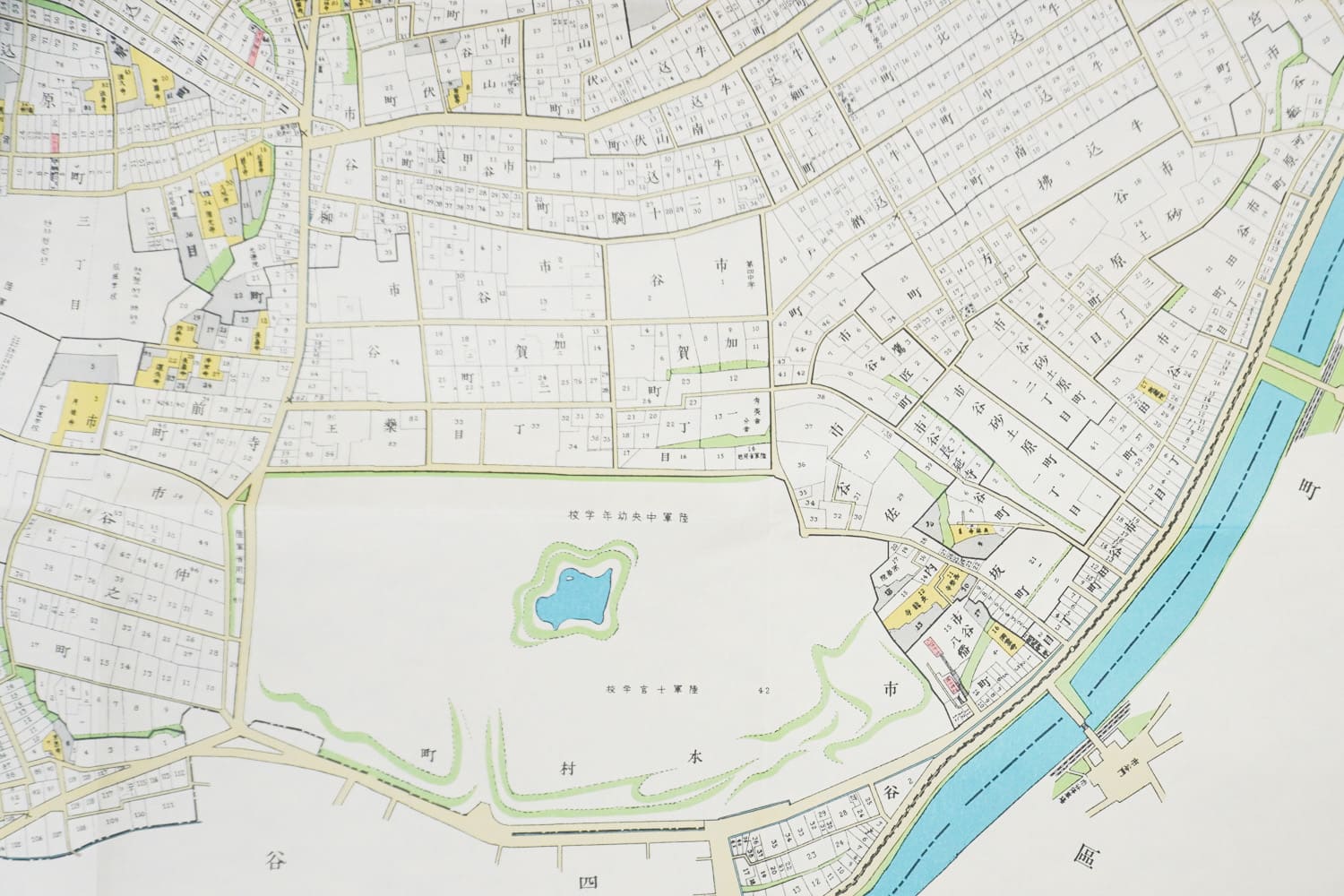 お取り寄せ＞ 復刻古地図 明治40年 東京市15区 近傍34町村 番地界入 9