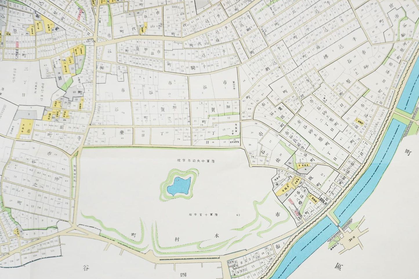 ＜お取り寄せ＞ 復刻古地図 明治40年 東京市15区 近傍34町村 番地界入　9.牛込区全図