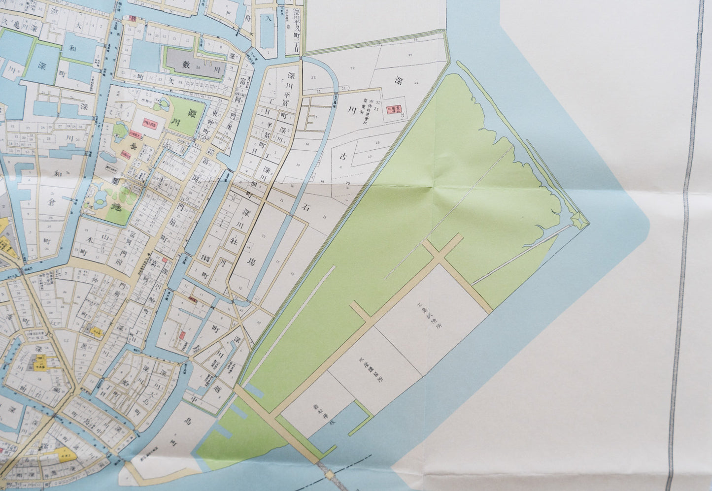 ＜お取り寄せ＞ 復刻古地図 明治40年 東京市15区 近傍34町村 番地界入　15.深川区全図