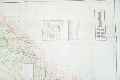 ＜お取り寄せ＞ 復刻古地図 明治40年 東京市15区 近傍34町村 番地界入　17.荏原郡大井町・平塚村