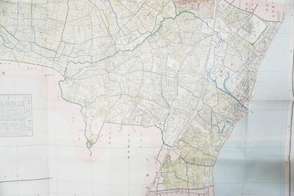 ＜お取り寄せ＞ 復刻古地図 明治40年 東京市15区 近傍34町村 番地界入　17.荏原郡大井町・平塚村