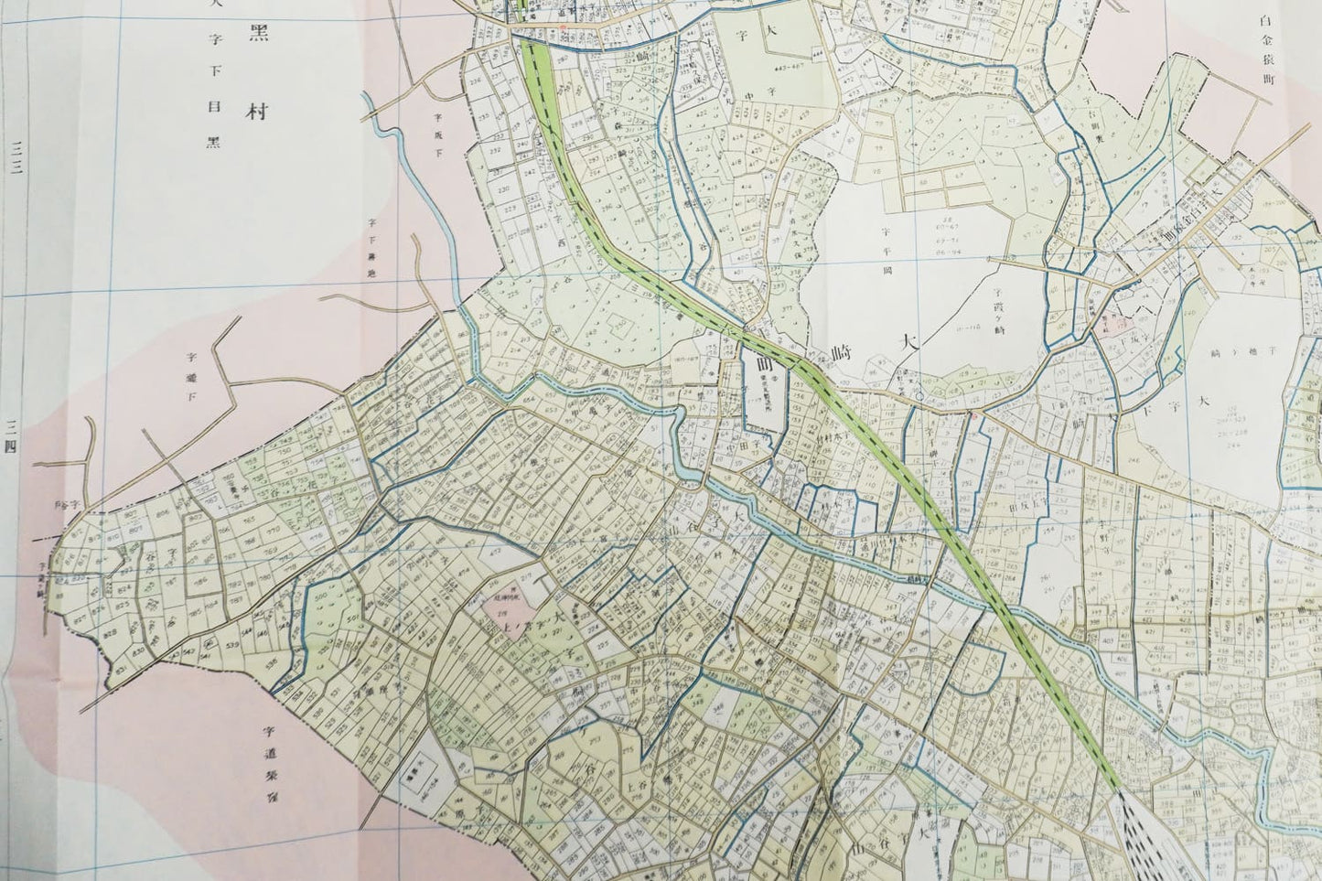 ＜お取り寄せ＞ 復刻古地図 明治40年 東京市15区 近傍34町村 番地界入　18.荏原郡品川町・大崎町