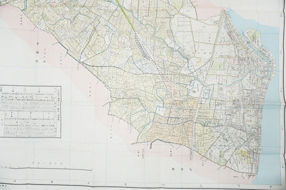 ＜お取り寄せ＞ 復刻古地図 明治40年 東京市15区 近傍34町村 番地界入　18.荏原郡品川町・大崎町