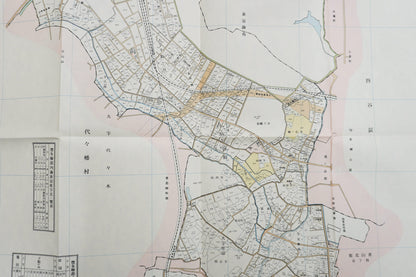 ＜お取り寄せ＞ 復刻古地図 明治40年 東京市15区 近傍34町村 番地界入　22.豊多摩郡内藤新宿町・千駄ヶ谷町