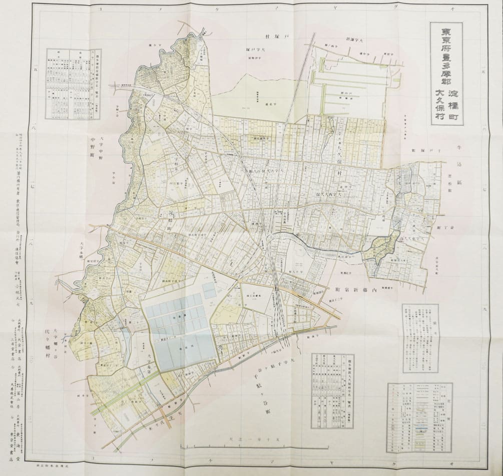 お取り寄せ＞ 復刻古地図 明治40年 東京市15区 近傍34町村 番地界入 23