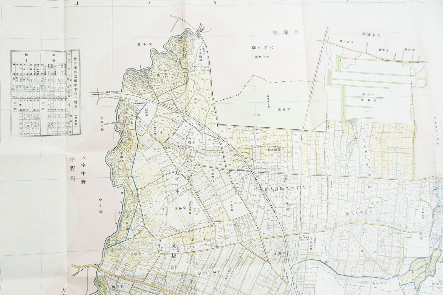 お取り寄せ＞ 復刻古地図 明治40年 東京市15区 近傍34町村 番地界入 23