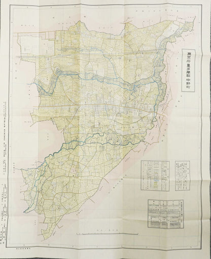 ＜お取り寄せ＞ 復刻古地図 明治40年 東京市15区 近傍34町村 番地界入　24.豊多摩郡中野町