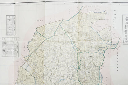 ＜お取り寄せ＞ 復刻古地図 明治40年 東京市15区 近傍34町村 番地界入　25.北豊島郡長崎村・豊多摩郡落合村