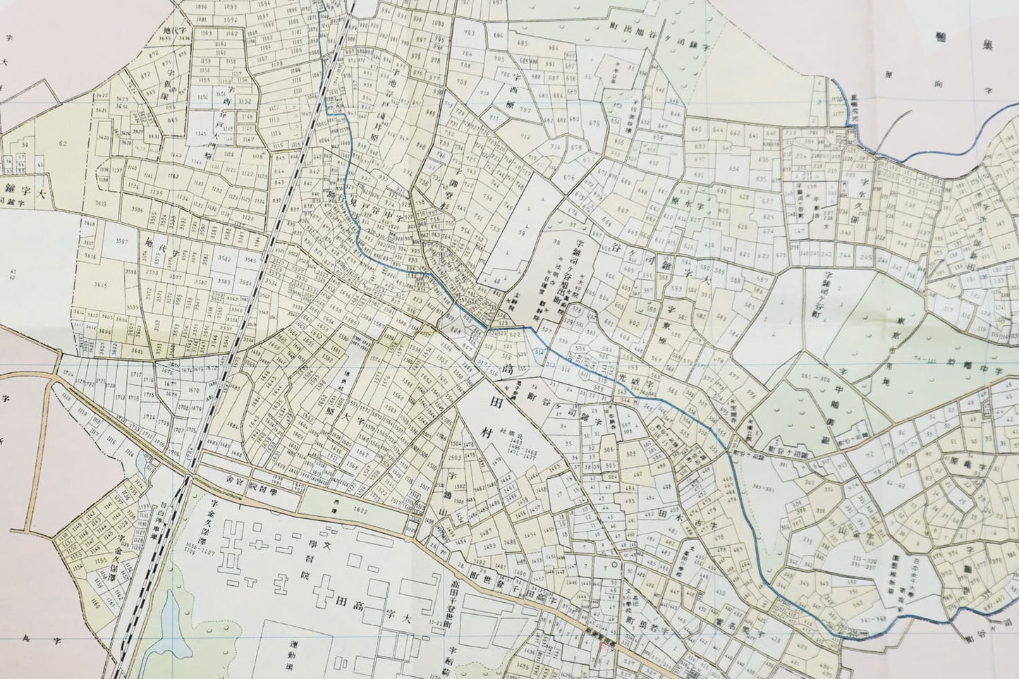 ＜お取り寄せ＞ 復刻古地図 明治40年 東京市15区 近傍34町村 番地界入　26.北豊島郡高田村・豊多摩郡戸塚村
