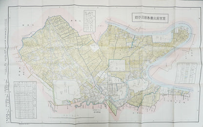 ＜お取り寄せ＞ 復刻古地図 明治40年 東京市15区 近傍34町村 番地界入　30.北豊島郡王子町