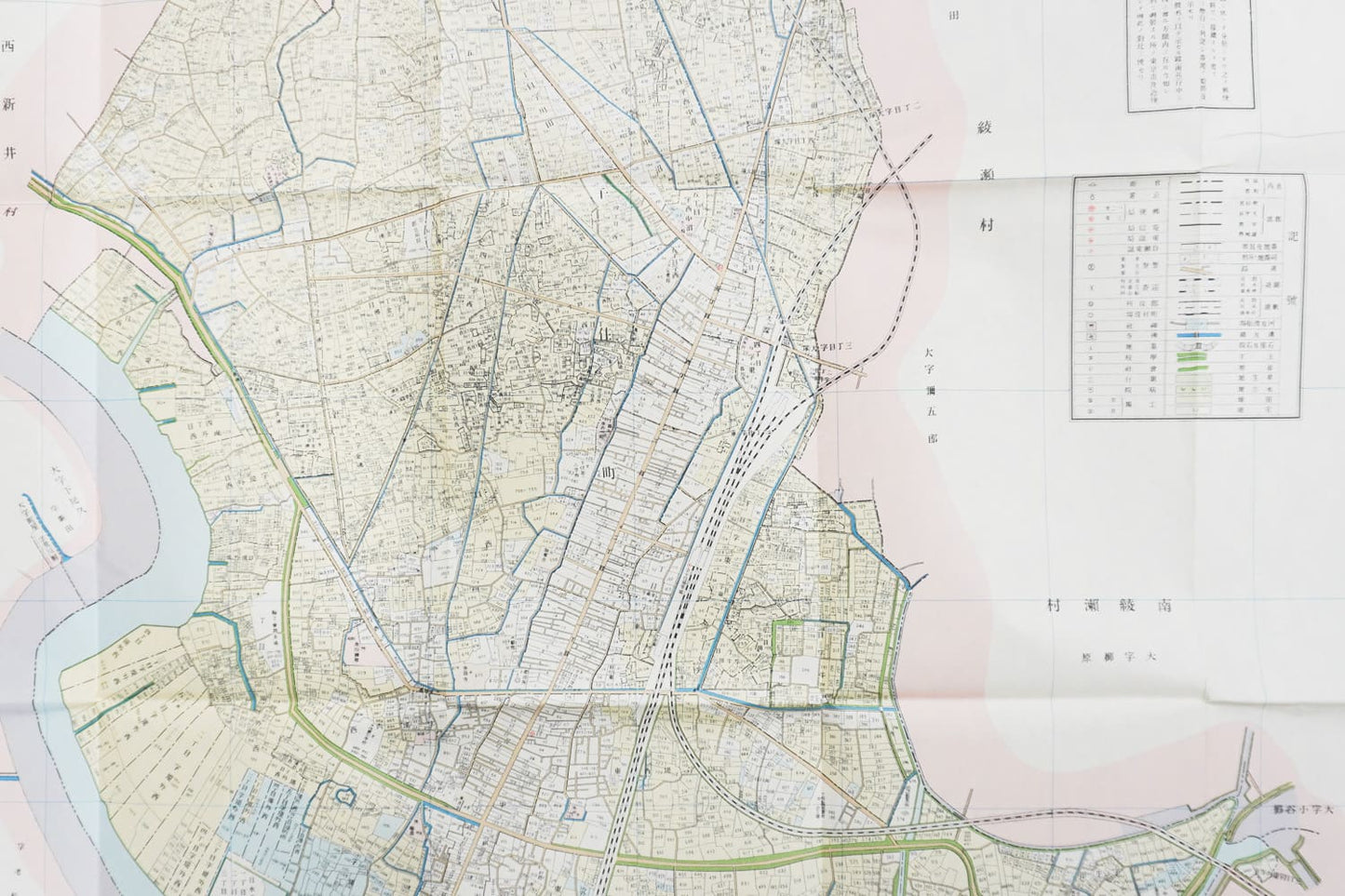 ＜お取り寄せ＞ 復刻古地図 明治40年 東京市15区 近傍34町村 番地界入　32.南足立郡千住町・北豊島郡南千住町