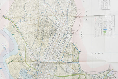 ＜お取り寄せ＞ 復刻古地図 明治40年 東京市15区 近傍34町村 番地界入　32.南足立郡千住町・北豊島郡南千住町