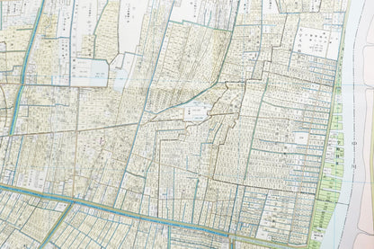 ＜お取り寄せ＞ 復刻古地図 明治40年 東京市15区 近傍34町村 番地界入　34.南葛飾郡砂村