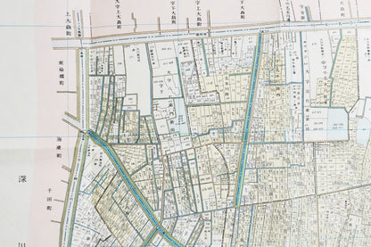 ＜お取り寄せ＞ 復刻古地図 明治40年 東京市15区 近傍34町村 番地界入　34.南葛飾郡砂村