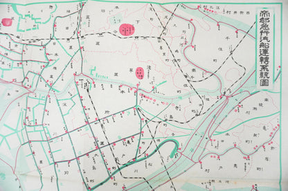 ＜お取り寄せ＞  復刻古地図 帝都急行汽船運轉系統圖（帝都急行汽船運輸系統図）