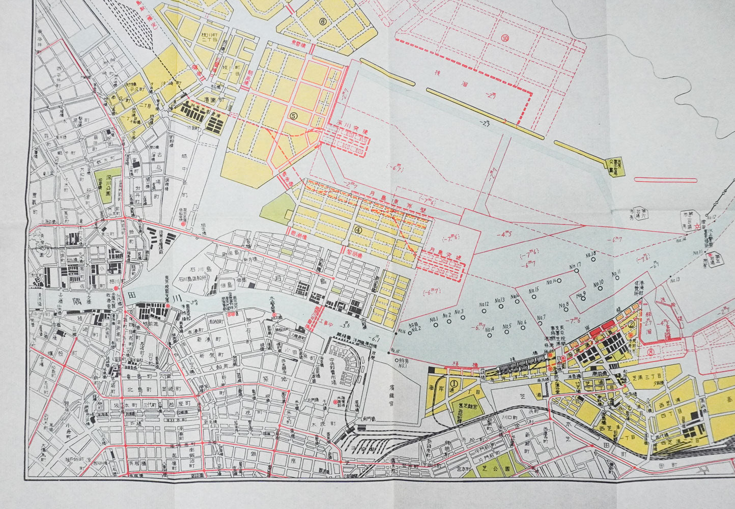 ＜お取り寄せ＞  復刻古地図 昭和十一年(1936年) 東京港一覧図（東京港一覧圖）