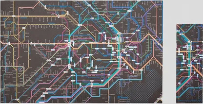 鉄道路線図ブックカバー首都圏日本語ブラック
