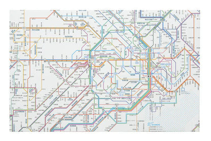 鉄道路線図ブックカバー首都圏日本語