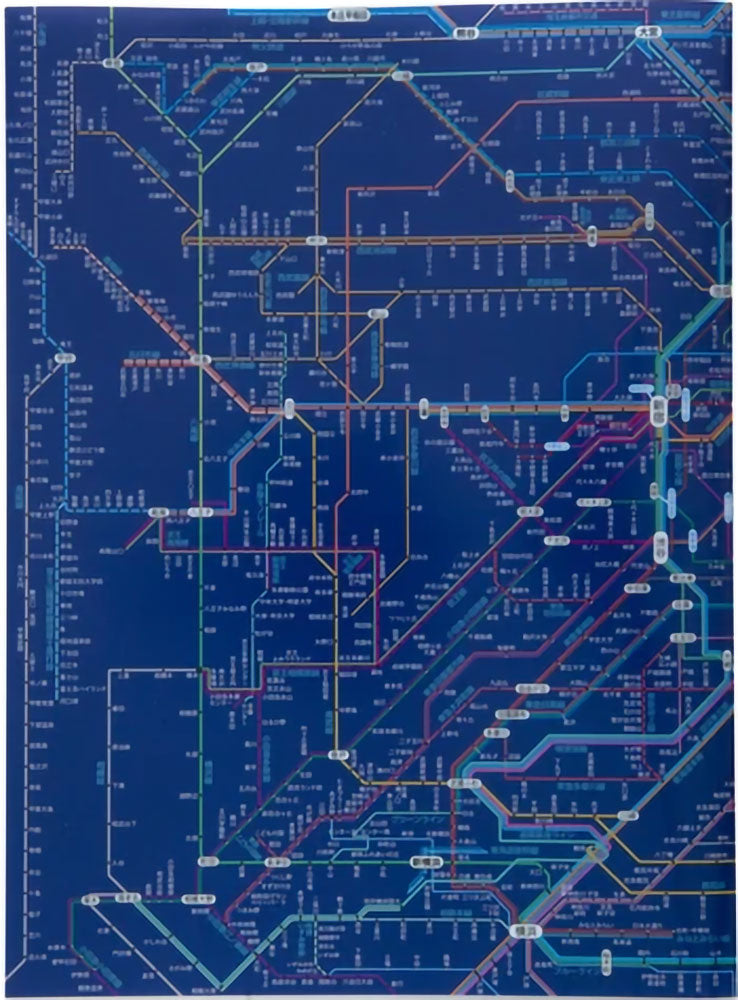 鉄道路線図クリアファイル首都圏日本語ブルー