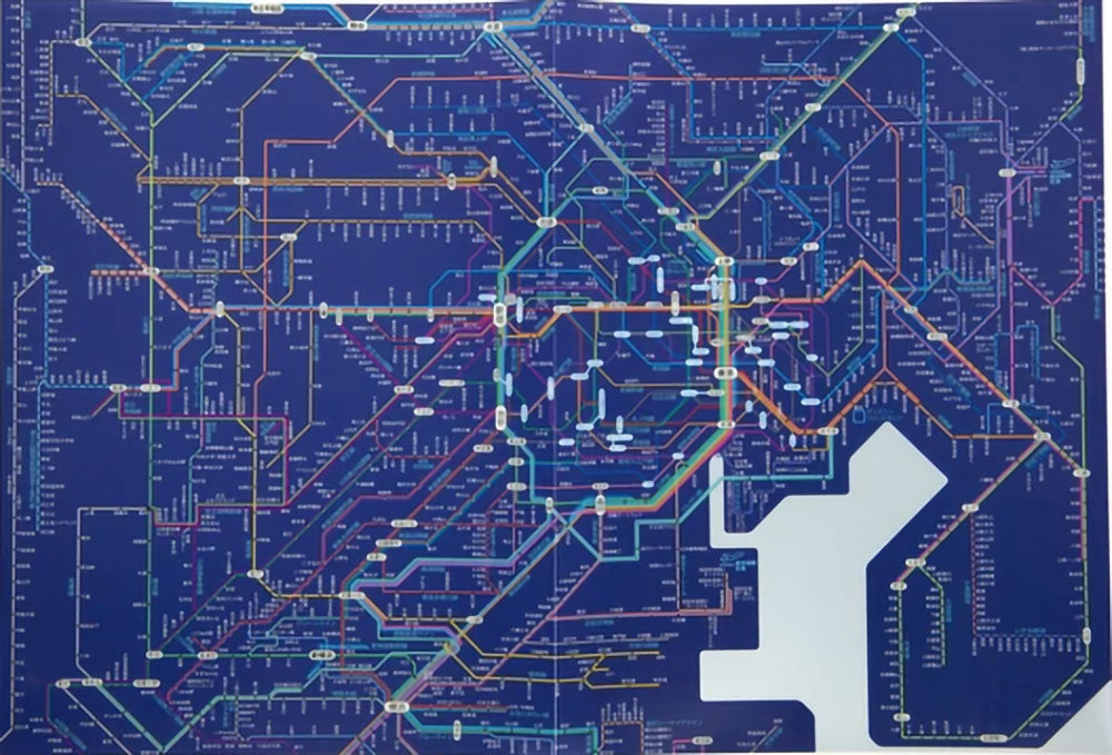 鉄道路線図クリアファイル首都圏日本語ブルー