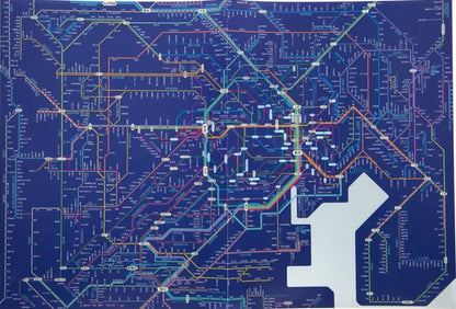 鉄道路線図クリアファイル首都圏日本語ブルー