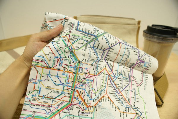鉄道路線図ハンカチ 首都圏 日本語 – 昭文社オンラインストア