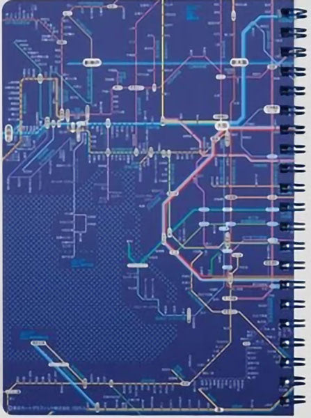 鉄道路線図リングノート関西日本語ブルー
