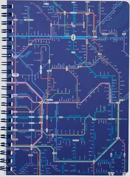 鉄道路線図リングノート関西日本語ブルー