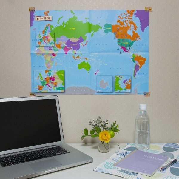 はっておぼえる世界地図とシールセットの画像4