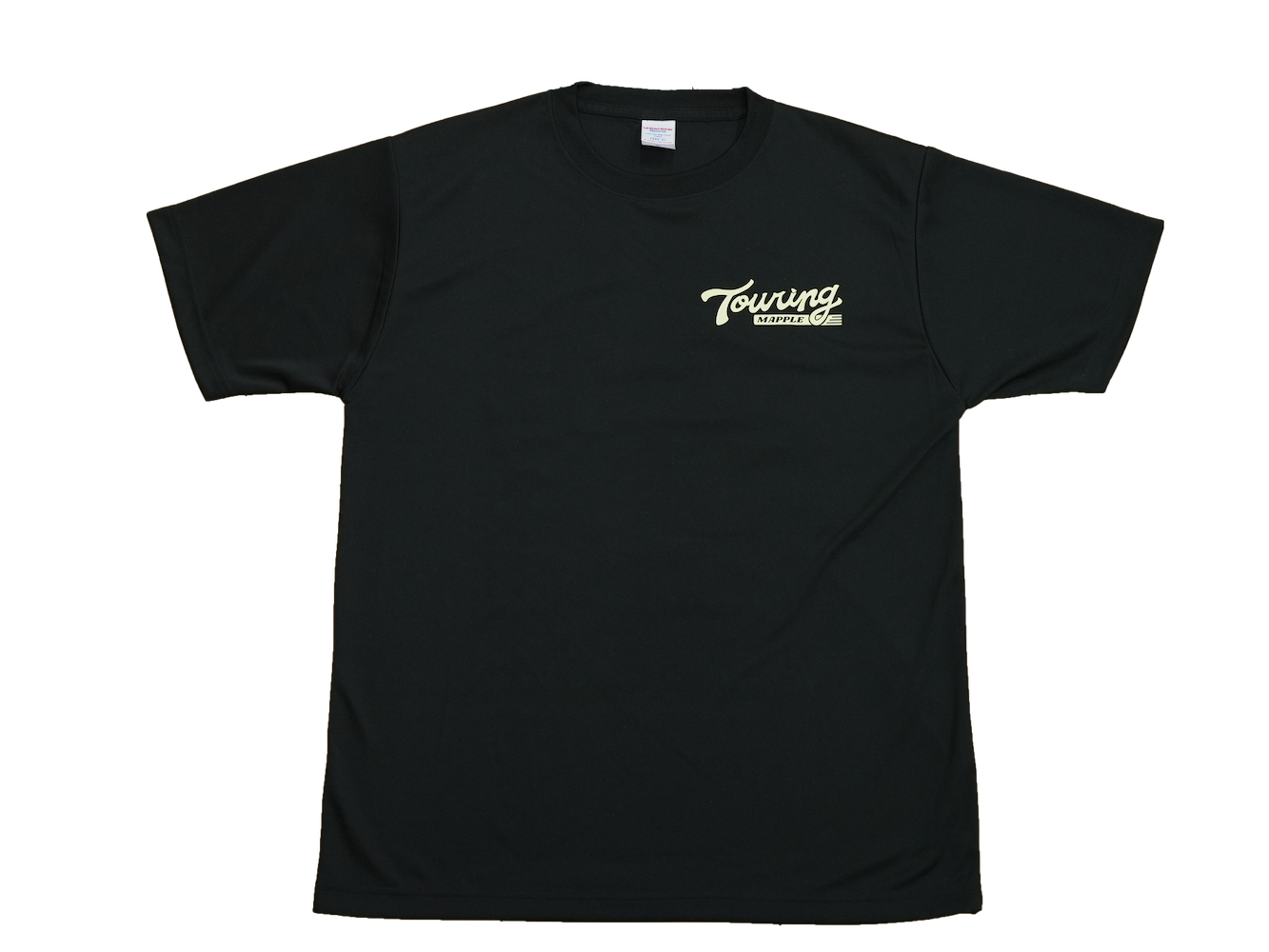 ツーリングマップルオリジナル ドライTシャツ 「ROCKカソリ」 賀曽利隆 40周年記念 旅イズロック バックプリント シルキータッチ 吸水速乾 黒/赤