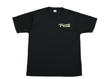 ツーリングマップルオリジナル ドライTシャツ 「ROCKカソリ」 賀曽利隆 40周年記念 旅イズロック バックプリント シルキータッチ 吸水速乾 黒/赤